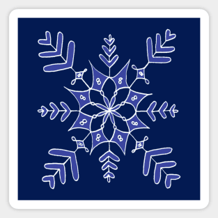 Blue Snowflake Magnet